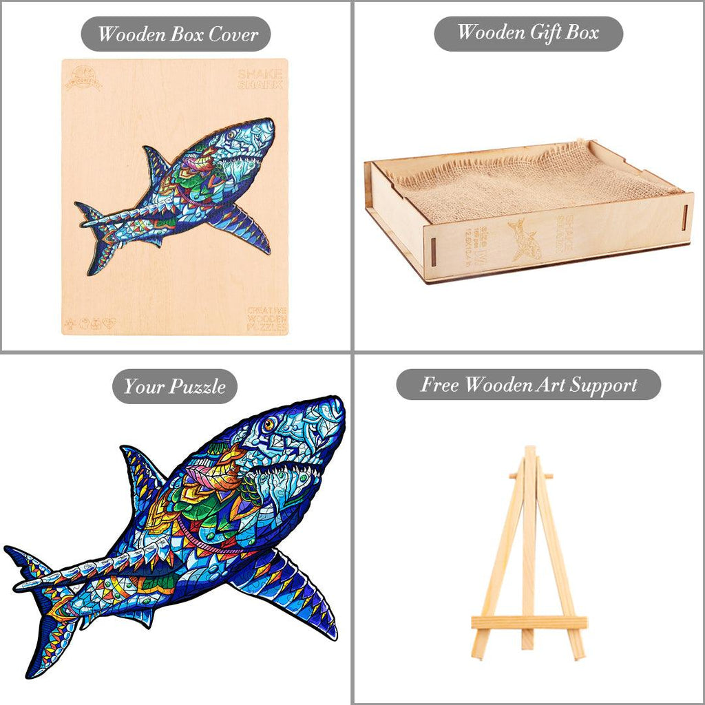 Shake Shark Wooden Jigsaw Puzzle