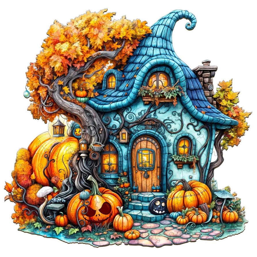 Pumpkin House-1 Wooden Jigsaw Puzzle