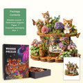 Cat Garden Wooden Jigsaw Puzzle