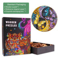 Galaxy Butterflies Wooden Jigsaw Puzzle with colorful design and package details for puzzle enthusiasts.