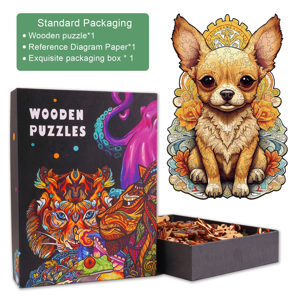 Cute Chihuahua-2 Wooden Jigsaw Puzzle