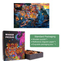 Stained Glass Cinque Terre wooden jigsaw puzzle, beautifully packaged, designed for puzzle enthusiasts.