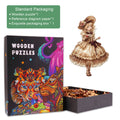 Victorian Doll-2 wooden jigsaw puzzle in artistic packaging with colorful design and pieces in box.