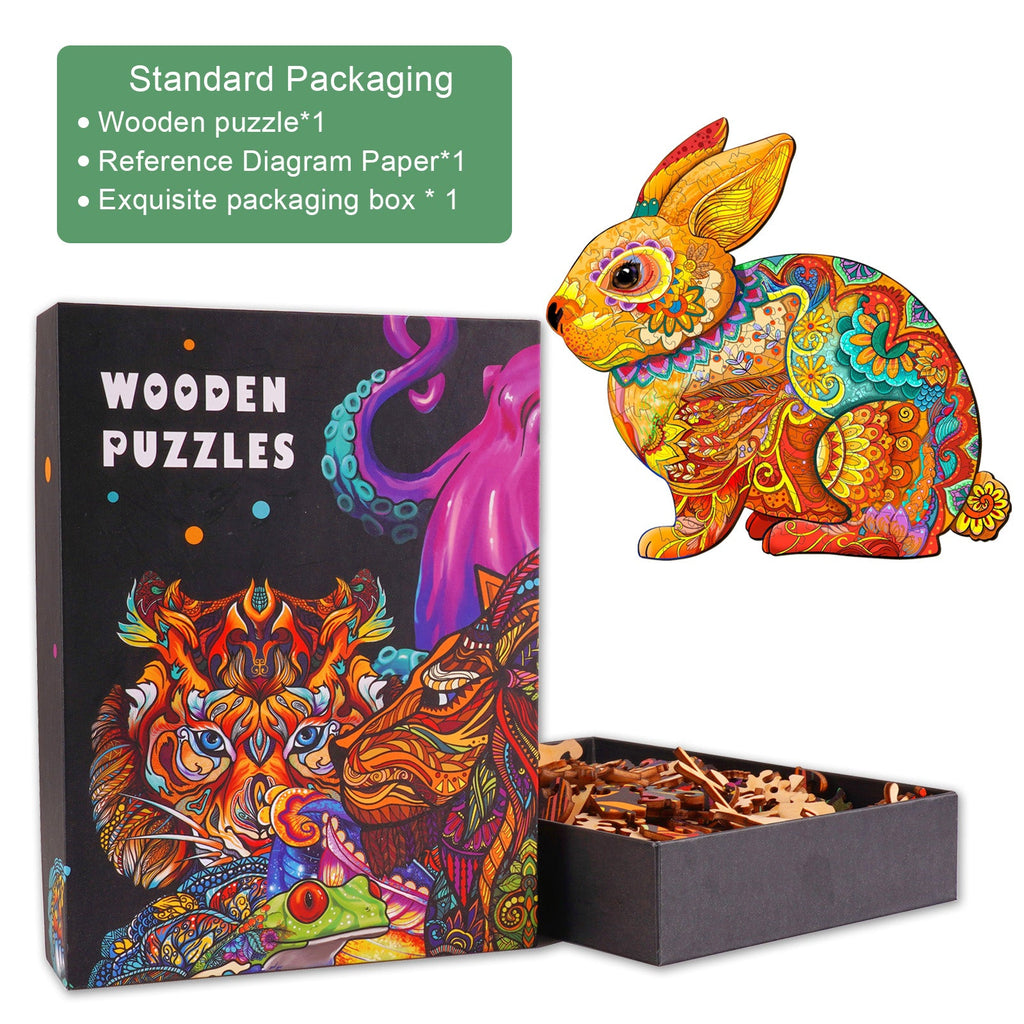 Lucky Rabbit Wooden Jigsaw Puzzle