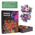Resurrection Cross wooden jigsaw puzzle in box with colorful artwork and 'He is Risen' design for mind games and focus.