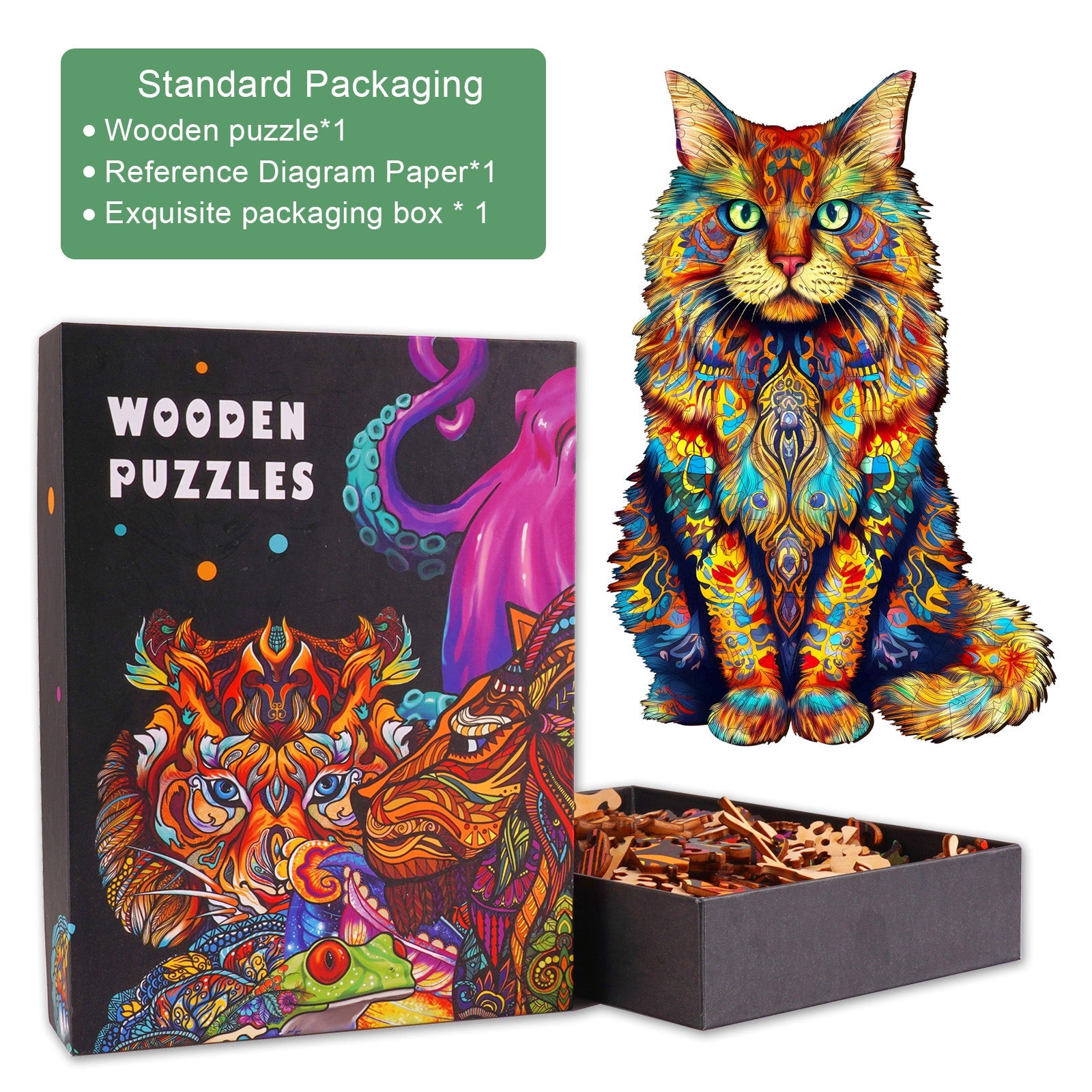 Maine Coon 2 Wooden Jigsaw Puzzle