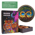 The Infinite Tree of Life-2 wooden jigsaw puzzle in an exquisite packaging box, featuring vibrant colors and intricate design.