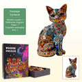 Vivid Mosaic Cat Wooden Jigsaw Puzzle