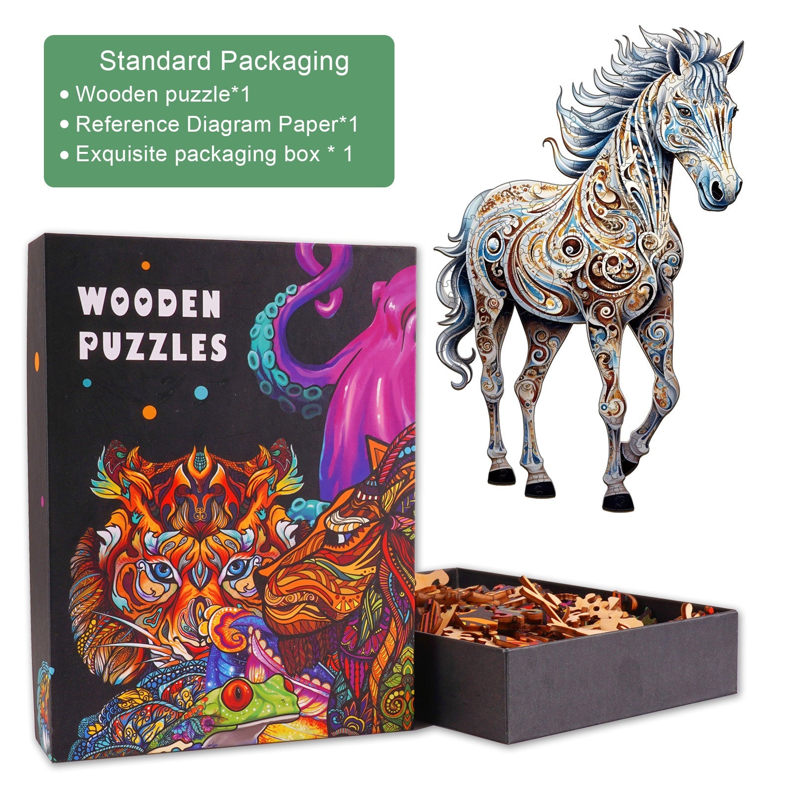Free Zebra 2 Wooden Jigsaw Puzzle