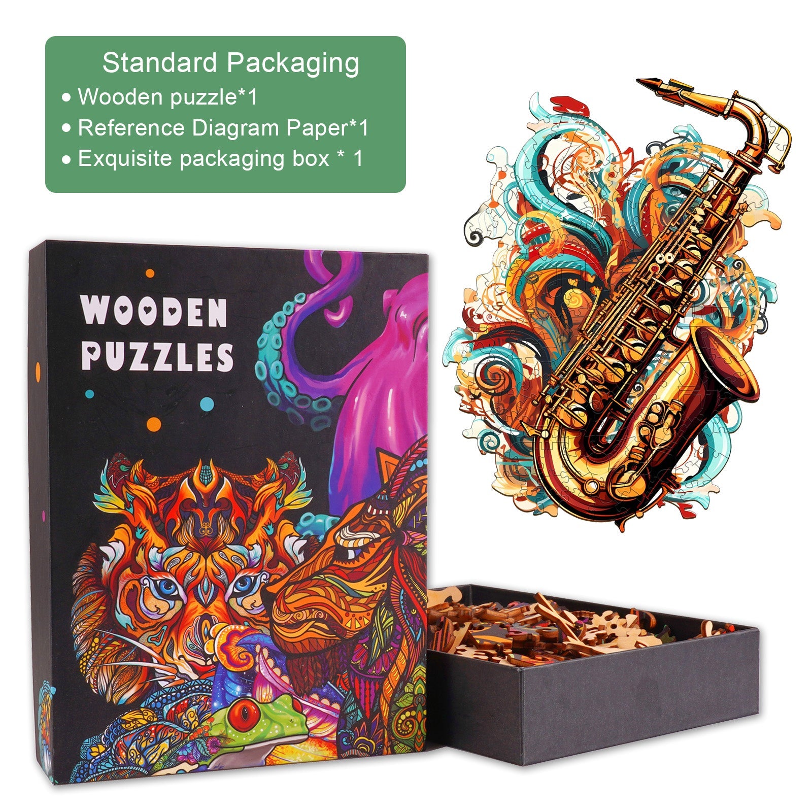 The Melodious Saxophone Wooden Jigsaw Puzzle