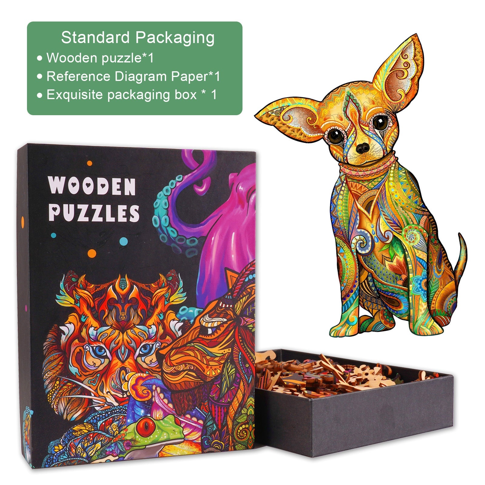Chihuahua Wooden Jigsaw Puzzle