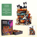 The Bookish Cats Wooden Jigsaw Puzzle