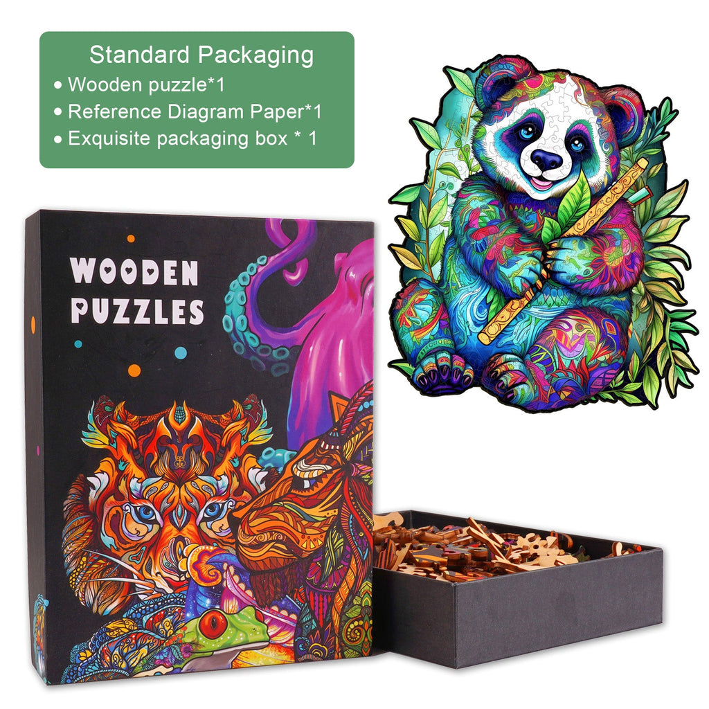 Cute Panda Wooden Jigsaw Puzzle