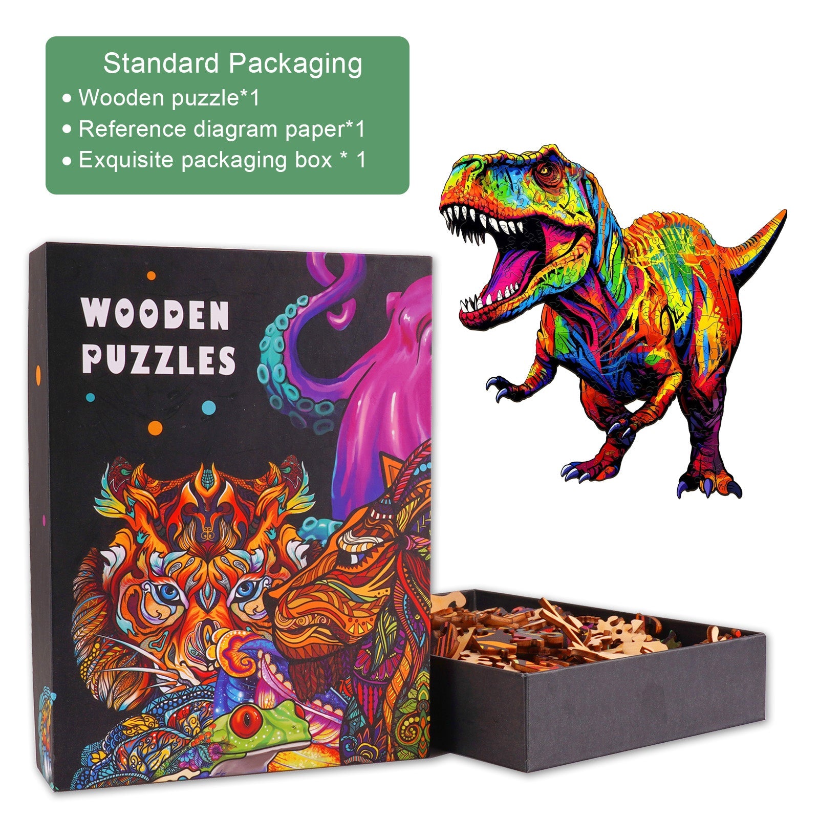 Roaring Tyrannosaurus Wooden Jigsaw Puzzle