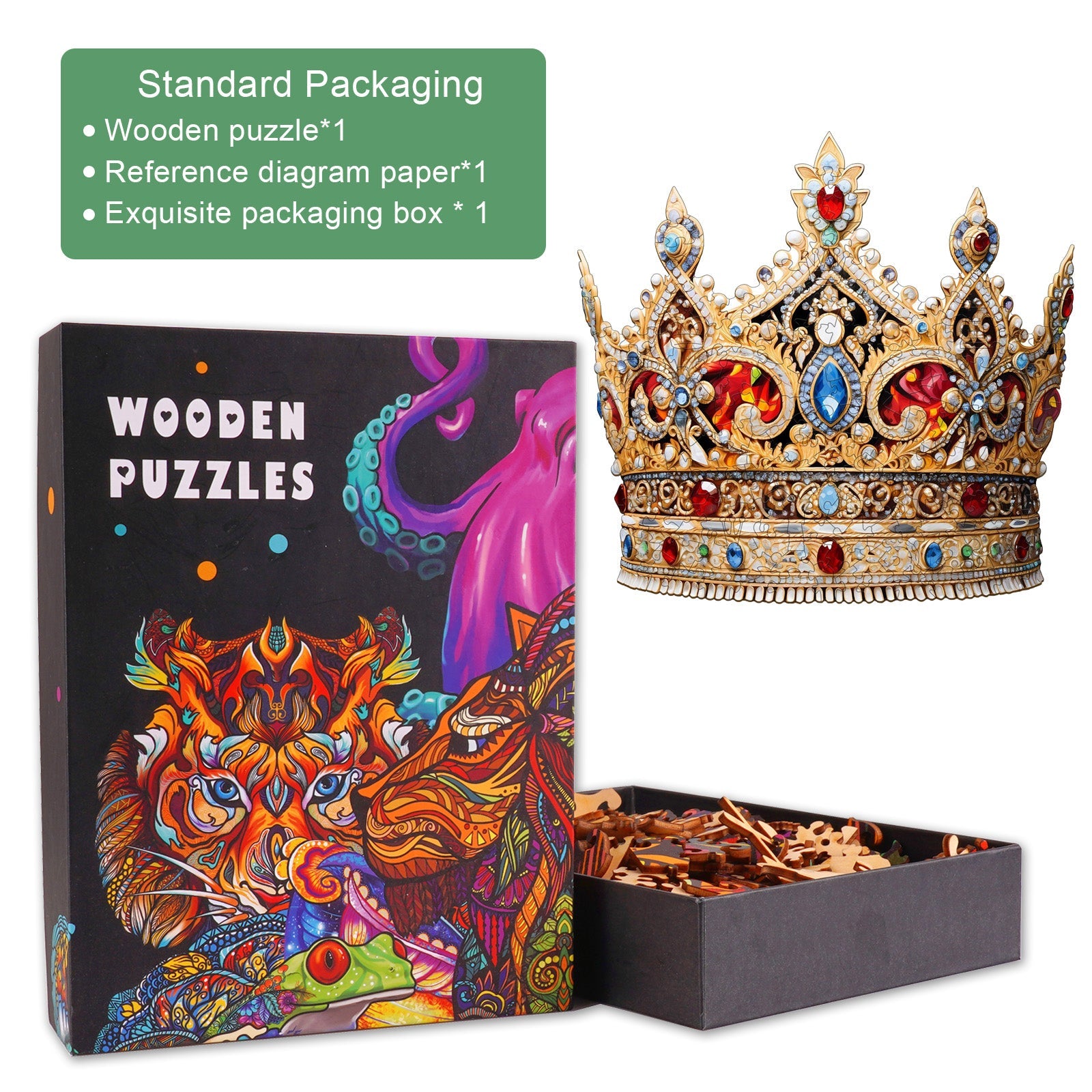 Beautiful Crown Wooden Jigsaw Puzzle