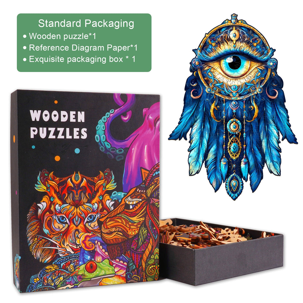 Gem Eye Dream Catcher Wooden Jigsaw Puzzle