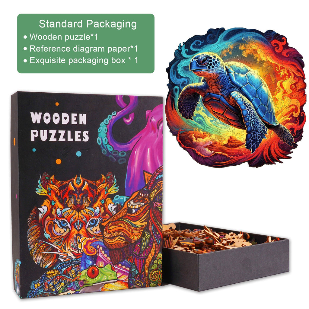 Yin Yang Turtle Wooden Jigsaw Puzzle