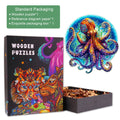 Mandala Octopus Wooden Jigsaw Puzzle