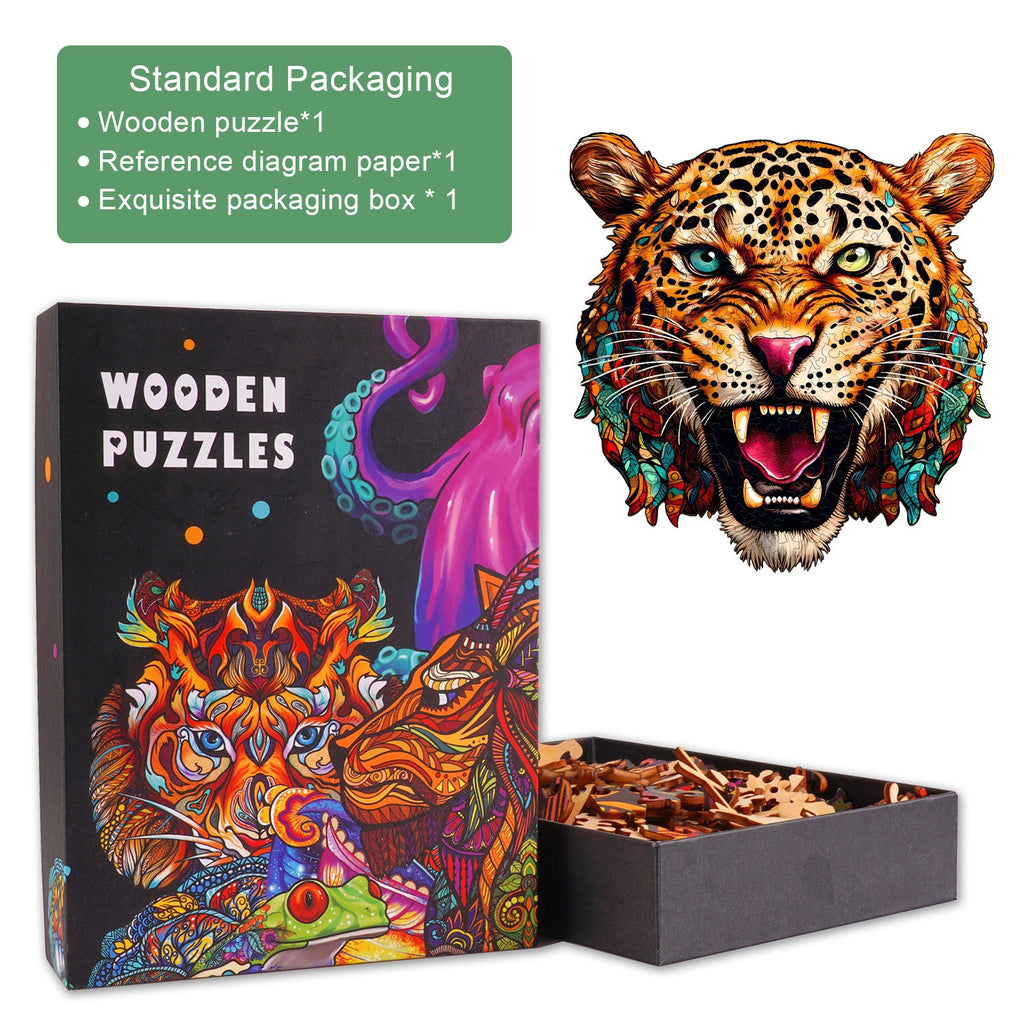 Agile Leopard Wooden Jigsaw Puzzle