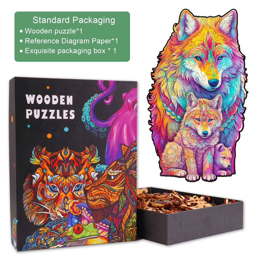 Wolf Family-2 Wooden Jigsaw Puzzle