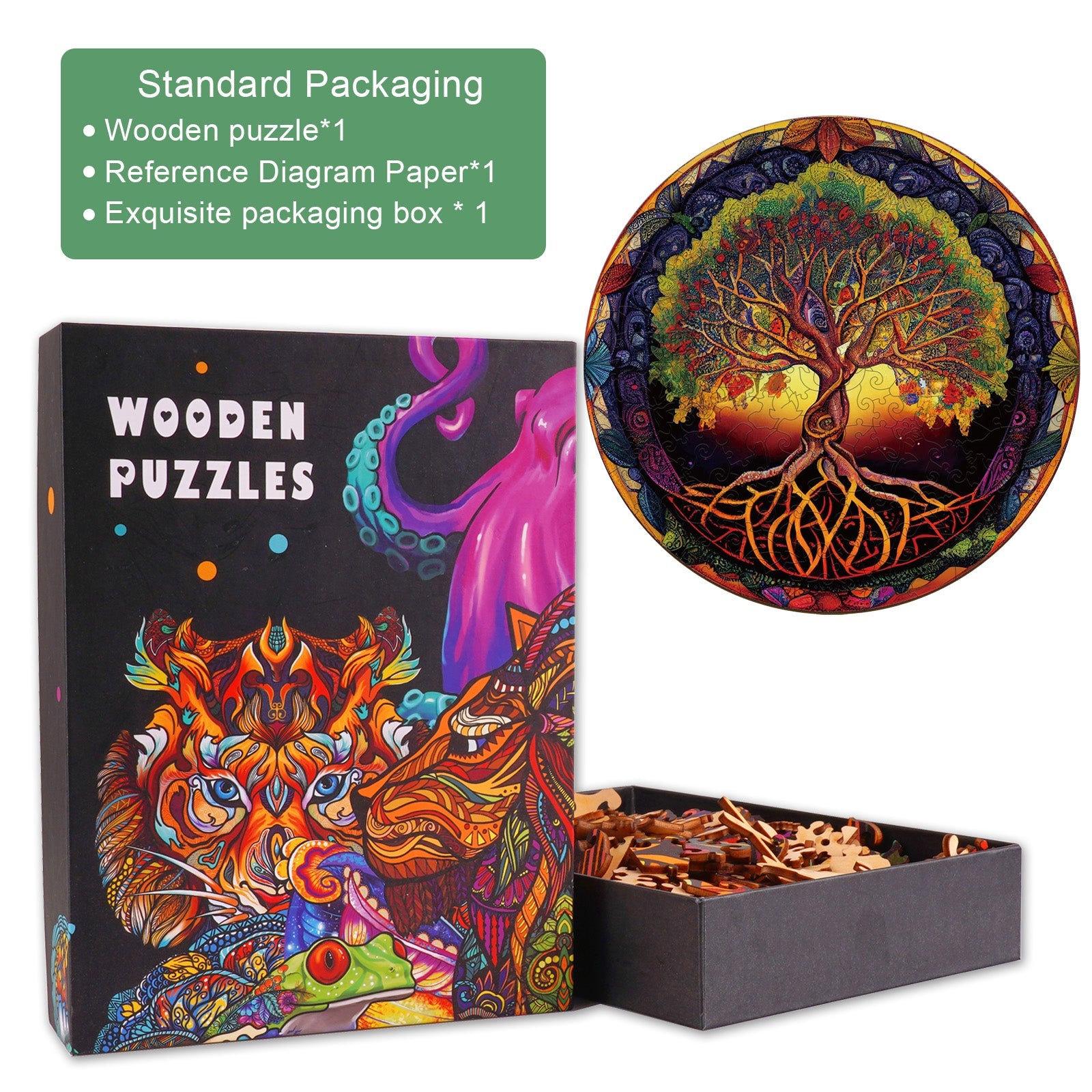 Tree of Life-4 Wooden Jigsaw Puzzle