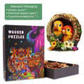 Naughty Parrot-2 wooden jigsaw puzzle in an exquisite box, showcasing vibrant artwork and wooden pieces for engaging mind games.