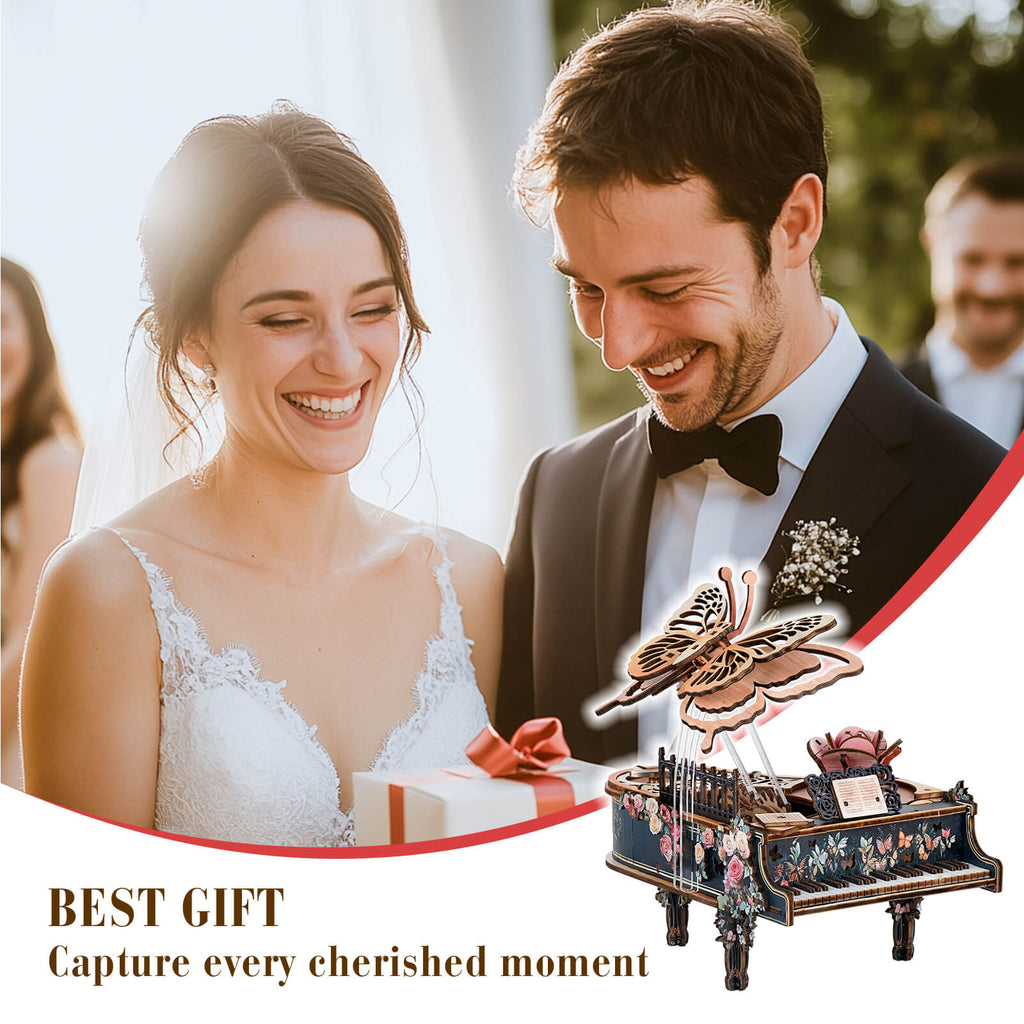 Floral Waltz – DIY Wooden Music Box, 3D Puzzle Craft Kit