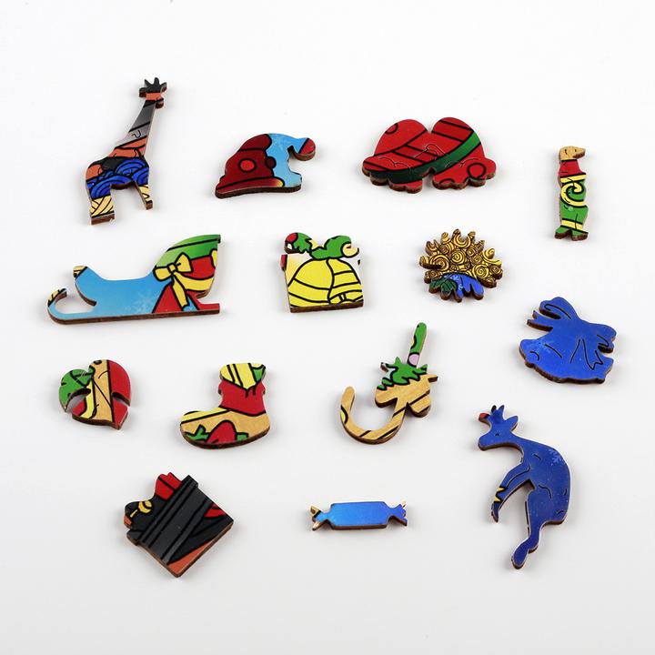 Christmas Train Wooden Jigsaw Puzzle