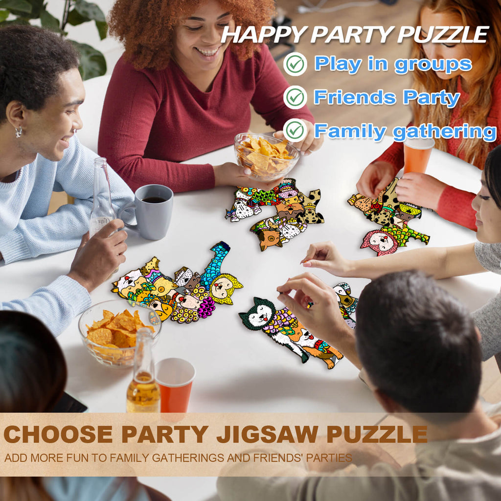 Party Puzzle-Rich Dog
