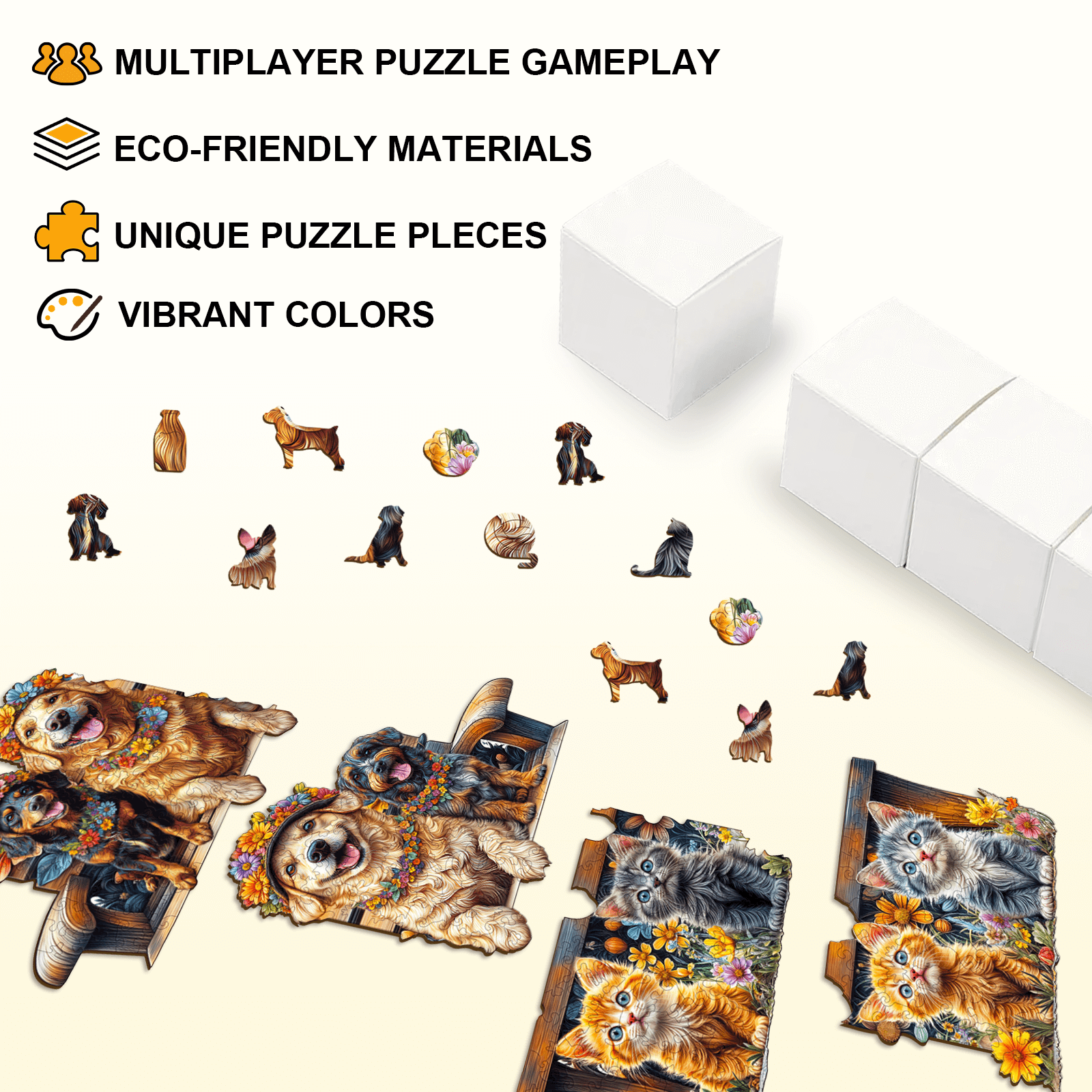 Party Puzzle-Pets on the Bench