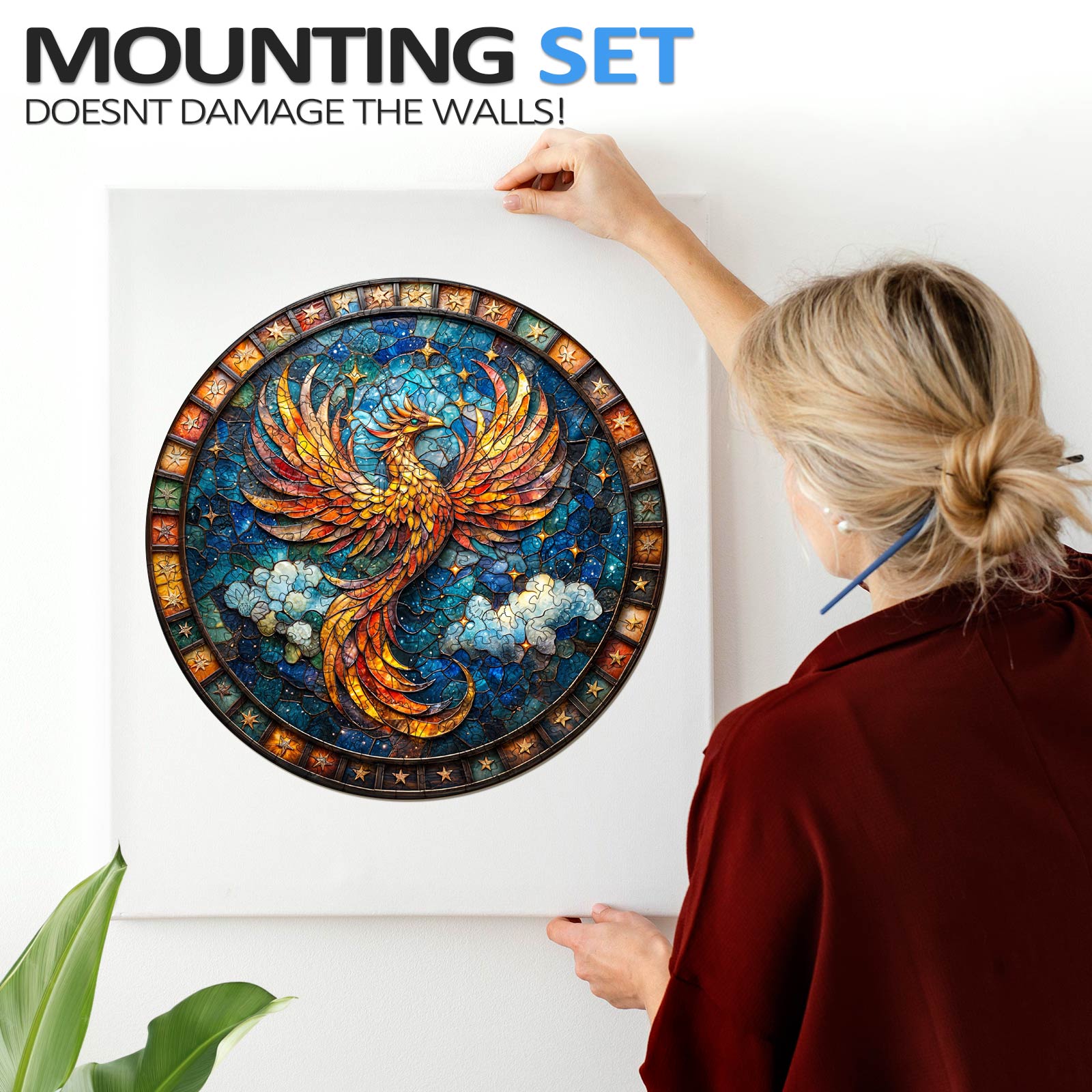Starry Sky Phoenix Wooden Jigsaw Puzzle