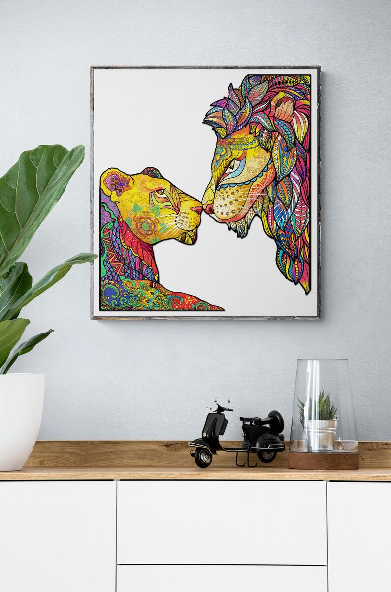 Affectionate Sight Wooden Jigsaw Puzzle