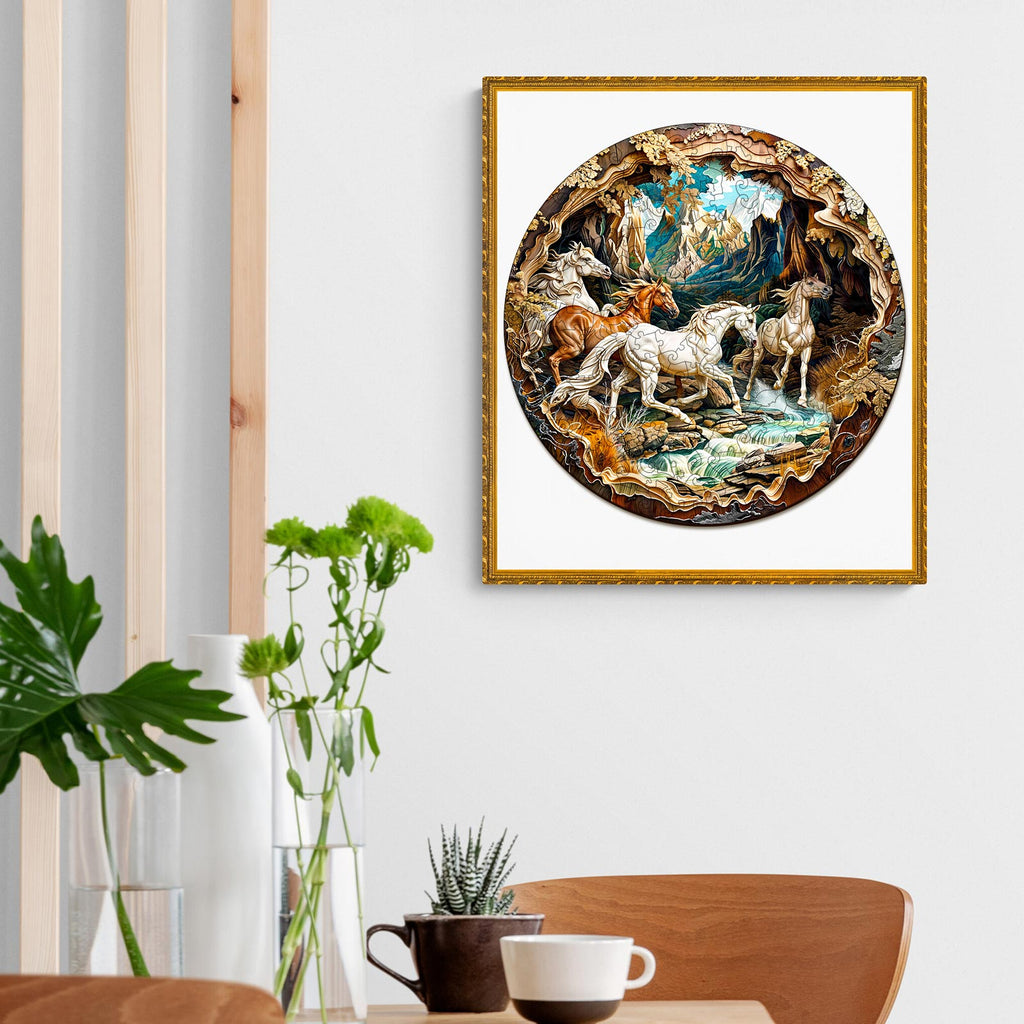 Winter Horse Wooden Jigsaw Puzzle
