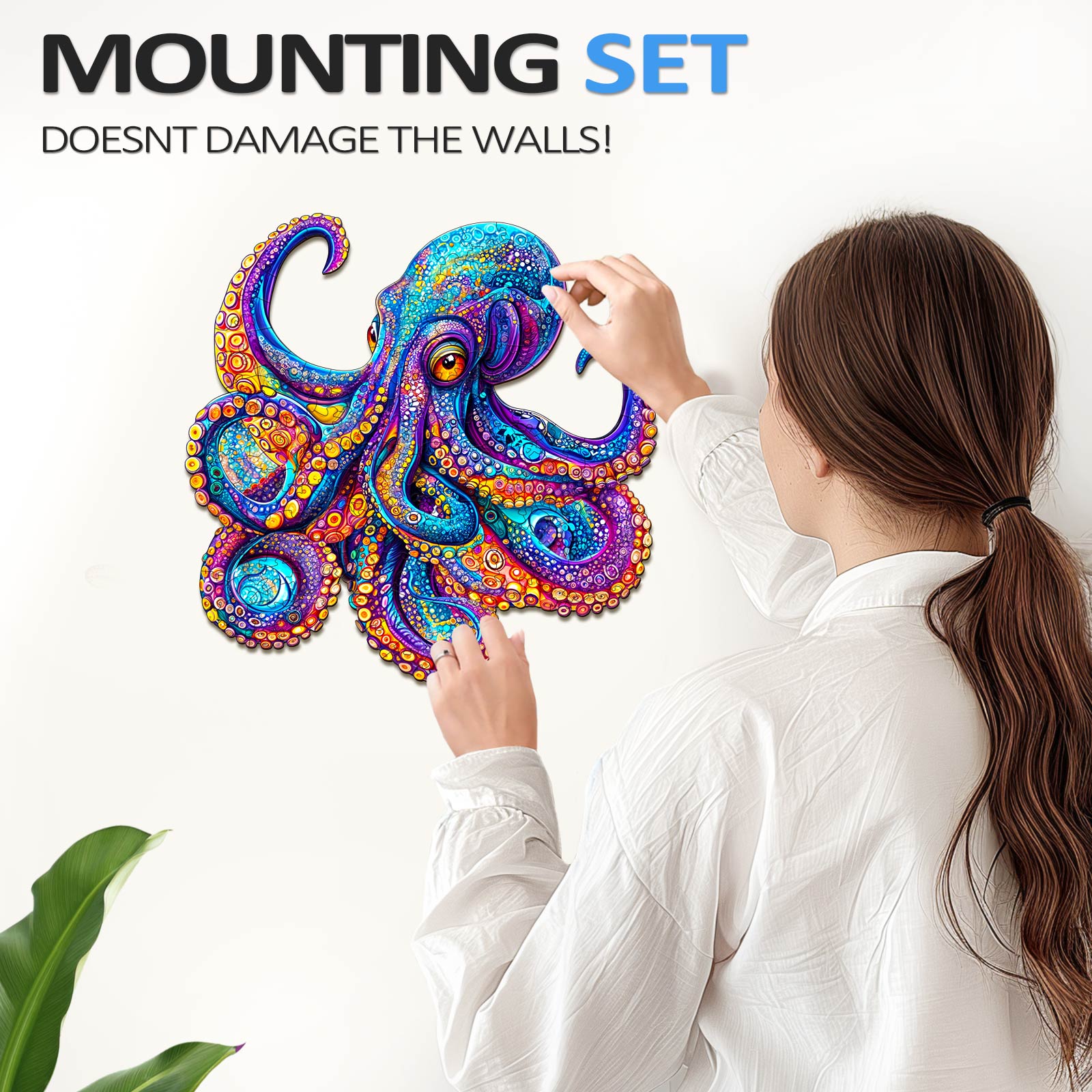 Colorful Octopus Wooden Jigsaw Puzzle