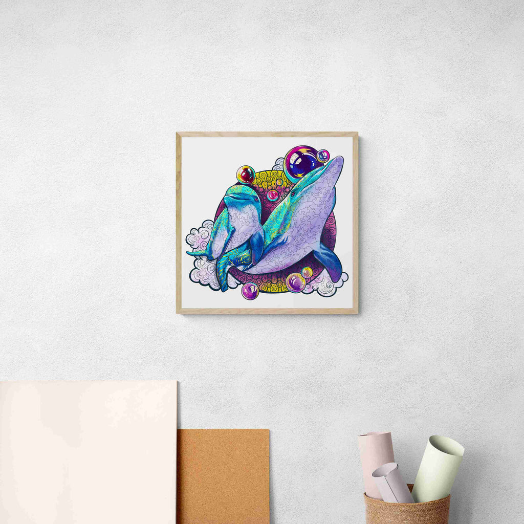 Joyful Dolphin Wooden Jigsaw Puzzle