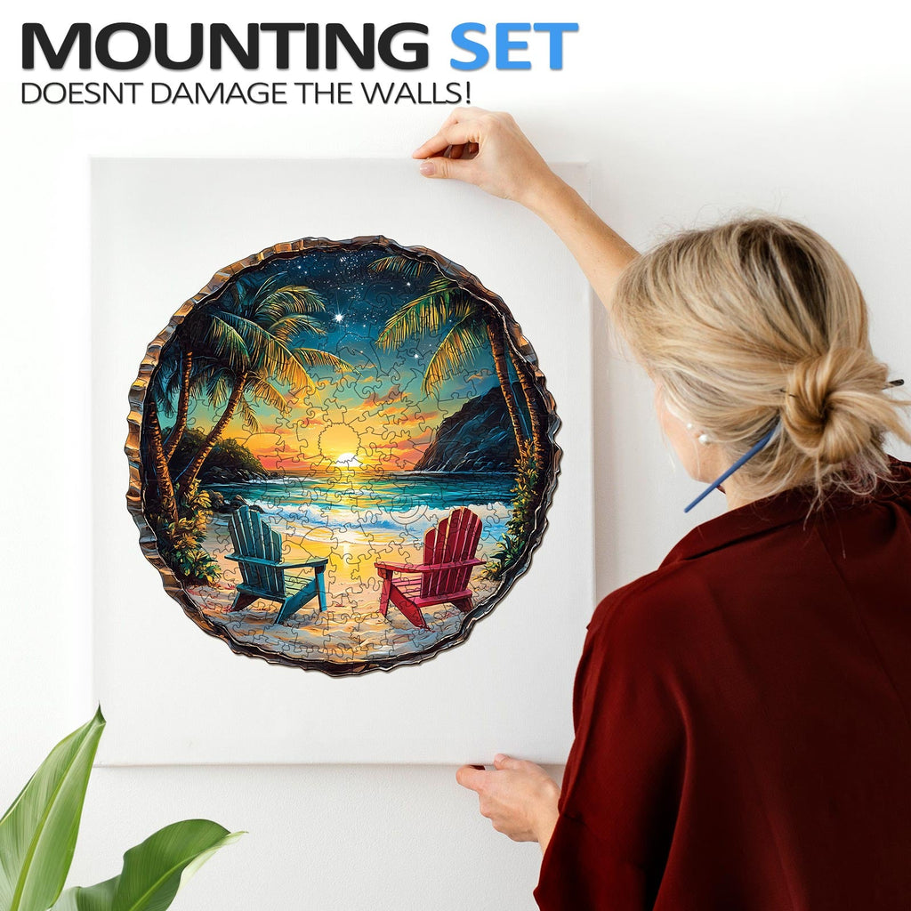 3D Sunset Beach Wooden Jigsaw Puzzle
