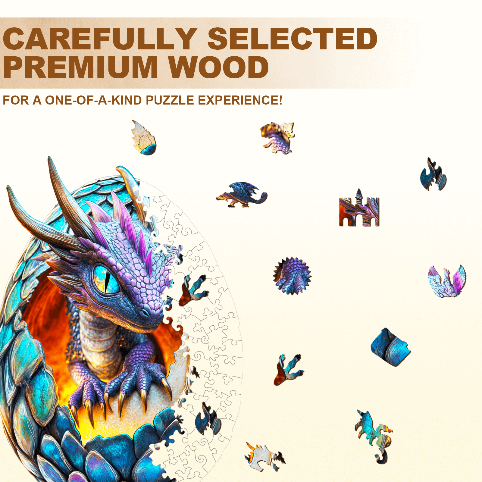 Draconic Rebirth  Wooden Jigsaw Puzzle