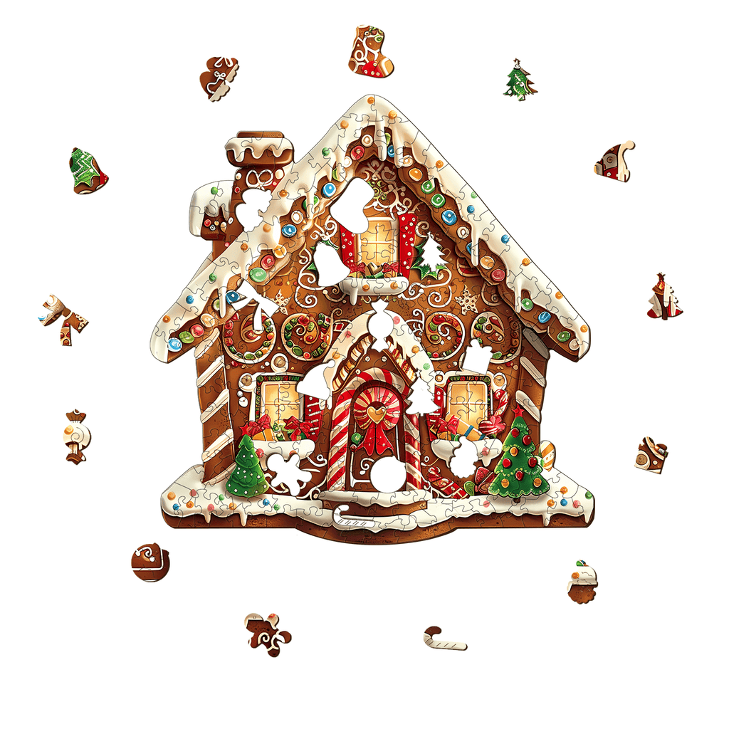 Christmas Gingerbread House-1 Wooden Jigsaw Puzzle