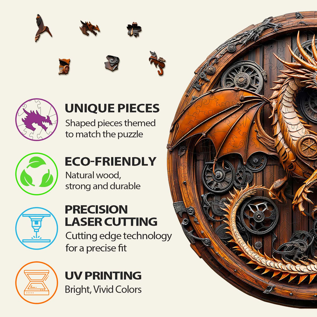 Mechanical Dragon-1 Wooden Jigsaw Puzzle