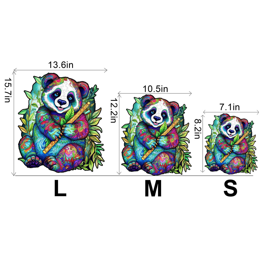 Cute Panda Wooden Jigsaw Puzzle