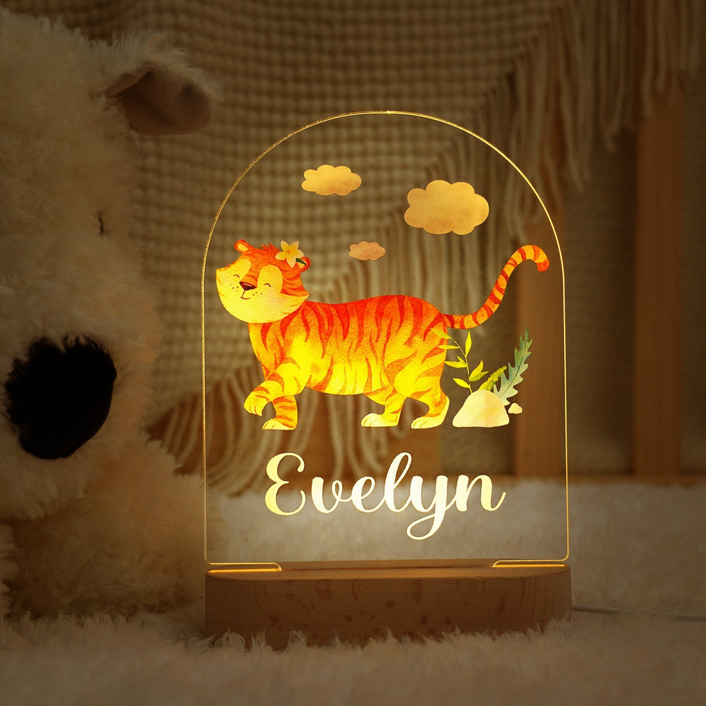 Personalized Baby Name Animal Style Night Light