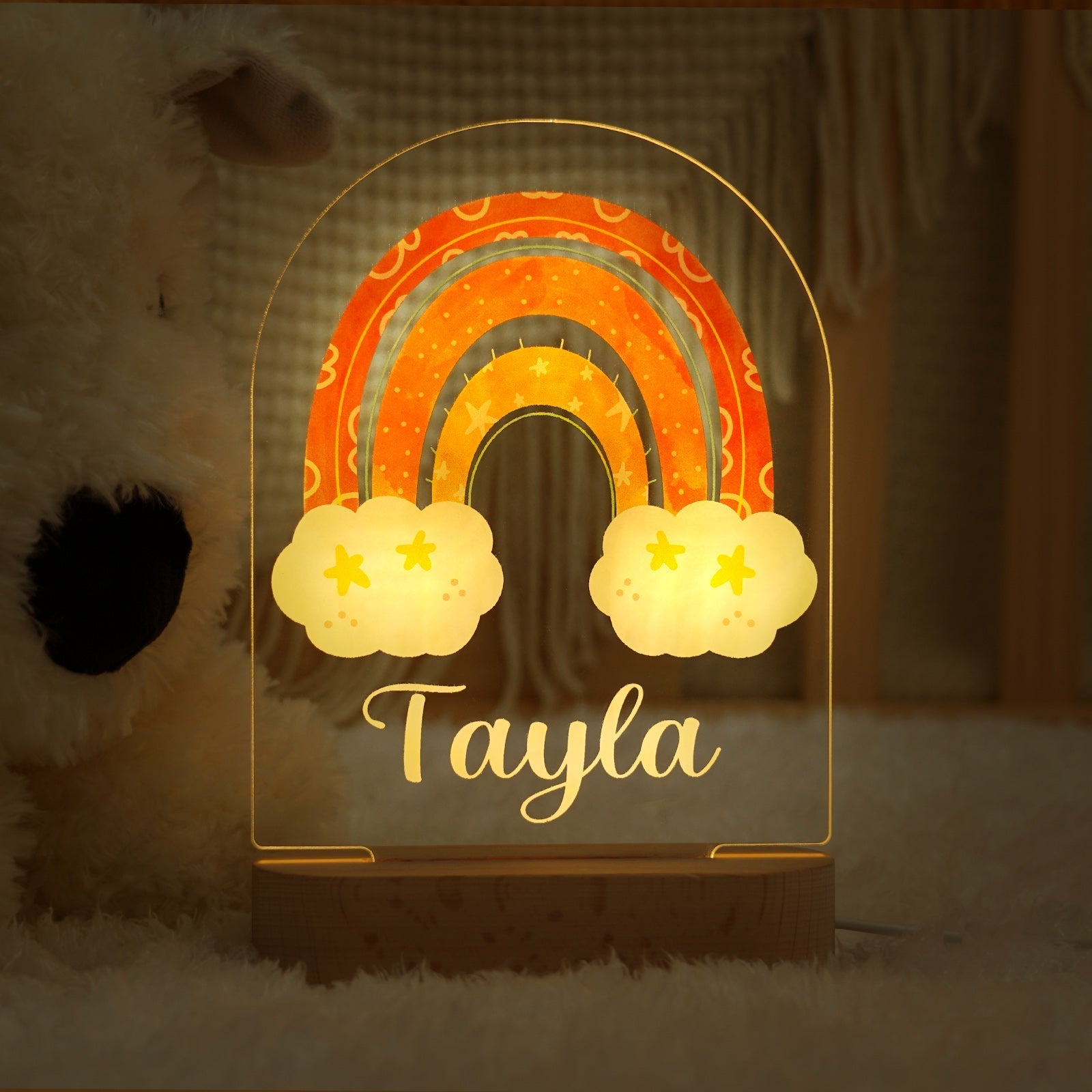 Personalized Baby Name Animal Style Night Light