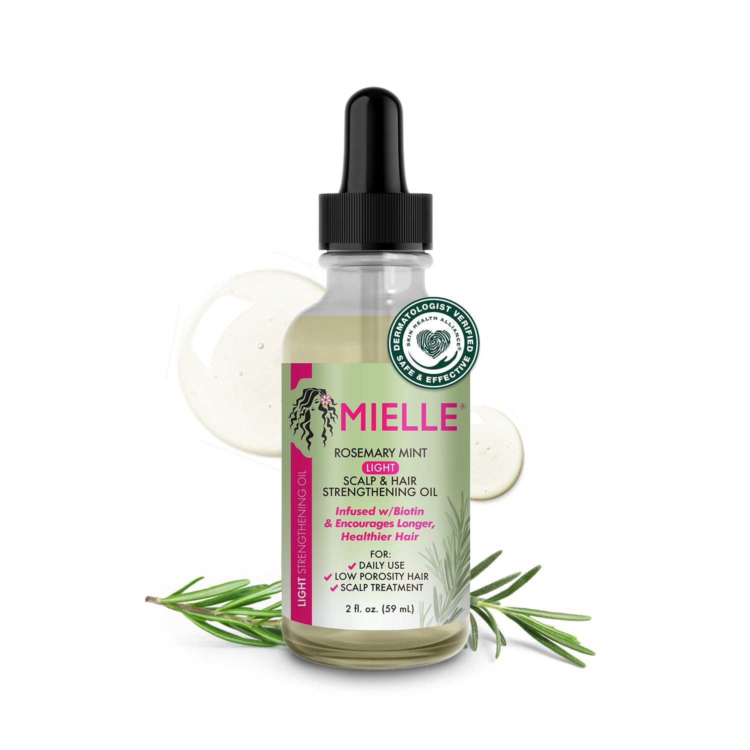 MIELLE Rosemary Mint Light Scalp & Hair Strengthening Oil