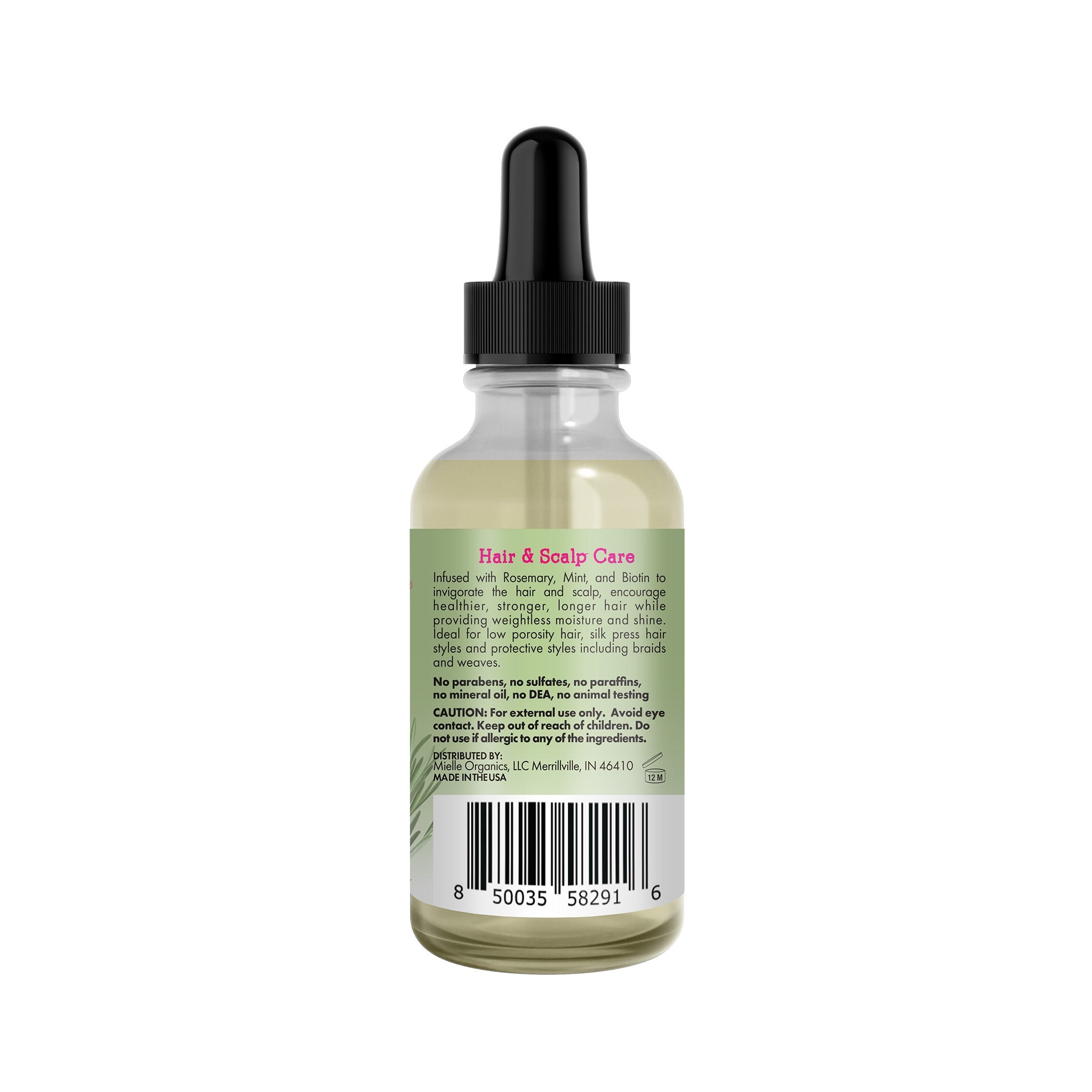 MIELLE Rosemary Mint Light Scalp & Hair Strengthening Oil