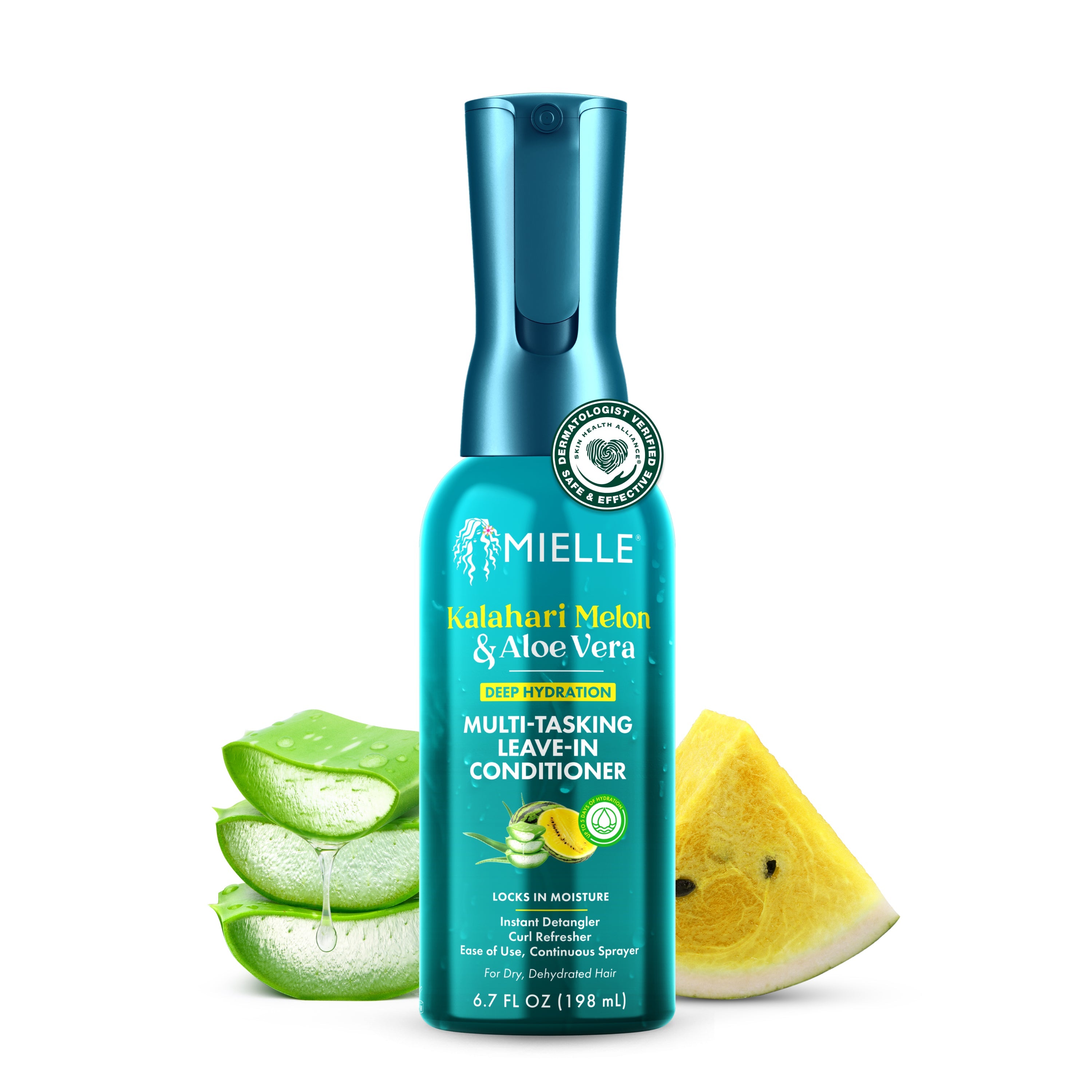 MIELLE Kalahari Melon & Aloe Vera Deep Hydration Multi-Tasking Leave-In Conditioner