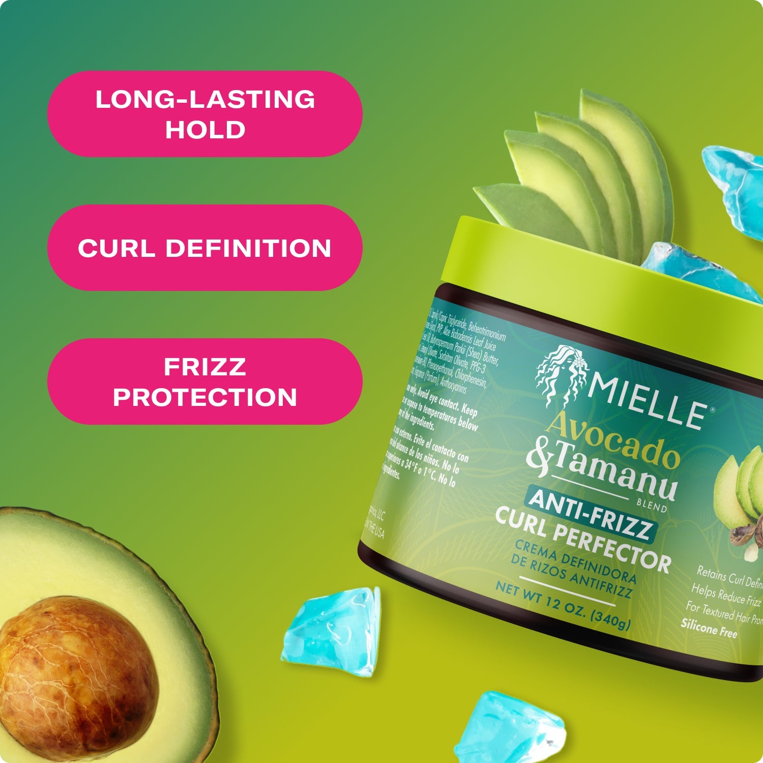 MIELLE Avocado & Tamanu Anti-Frizz Curl Perfector