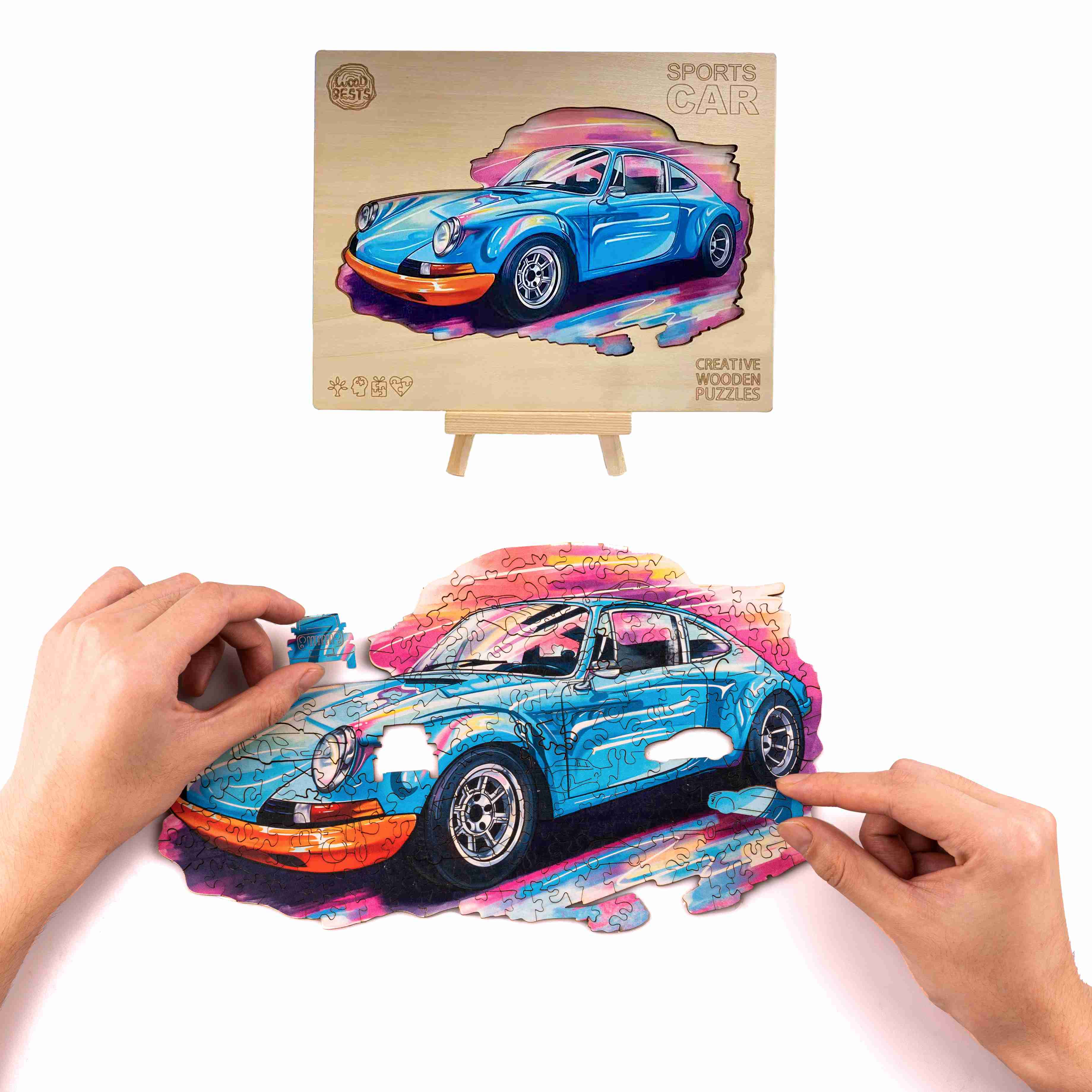 Sports Car Wooden Jigsaw Puzzle