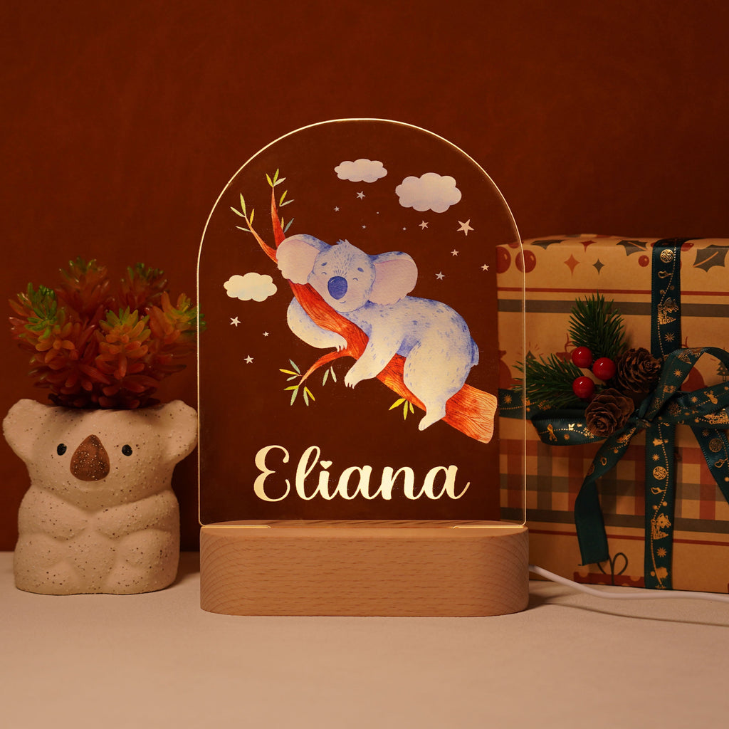 Personalized Baby Name Animal Style Night Light