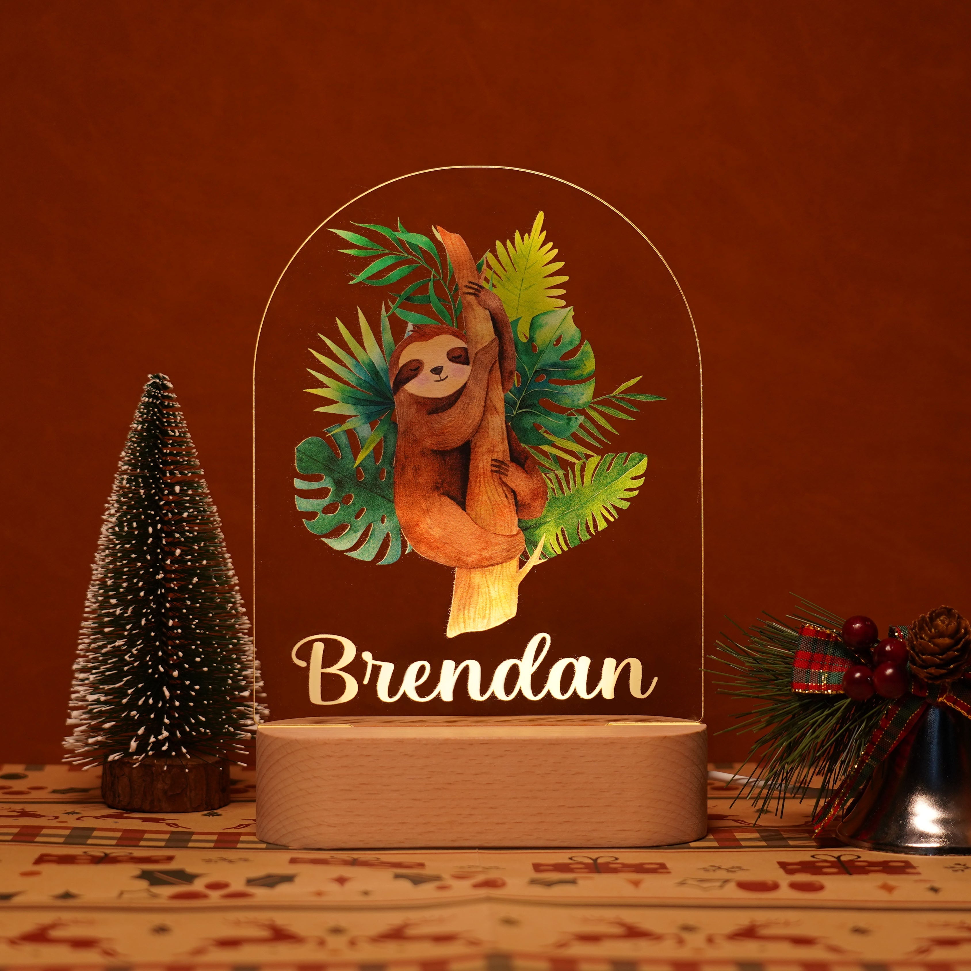 Personalized Baby Name Animal Style Night Light