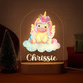Personalized Rainbow Unicorn Baby Name Night Light